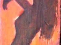 Deska,120x35 cm ,obraz olejny,autor Ted Małecki,w kolekcji prywatnej