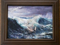 Obraz olejny na płótnie ,40x30 cm ,w kolekcji prywatnej